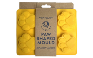 Dog and Bond paw shaped mould in yellow