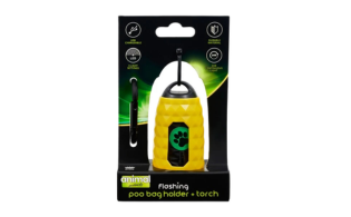 Flashing Safety Poop Bag Holder & Torch